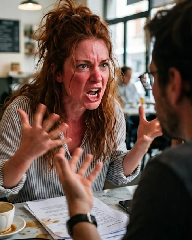 Beautiful italian redhead women angry