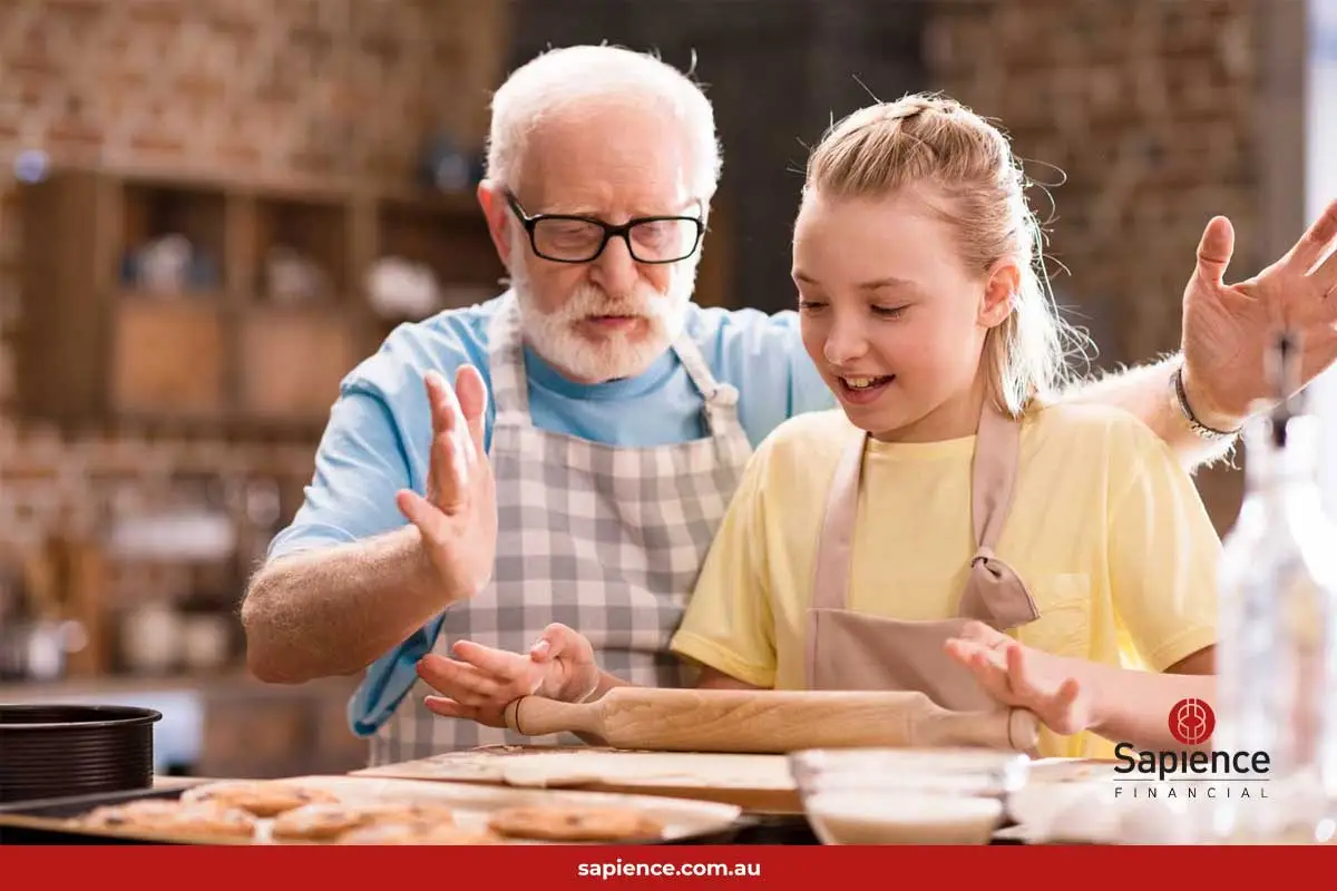 grandfather and granddaughter 