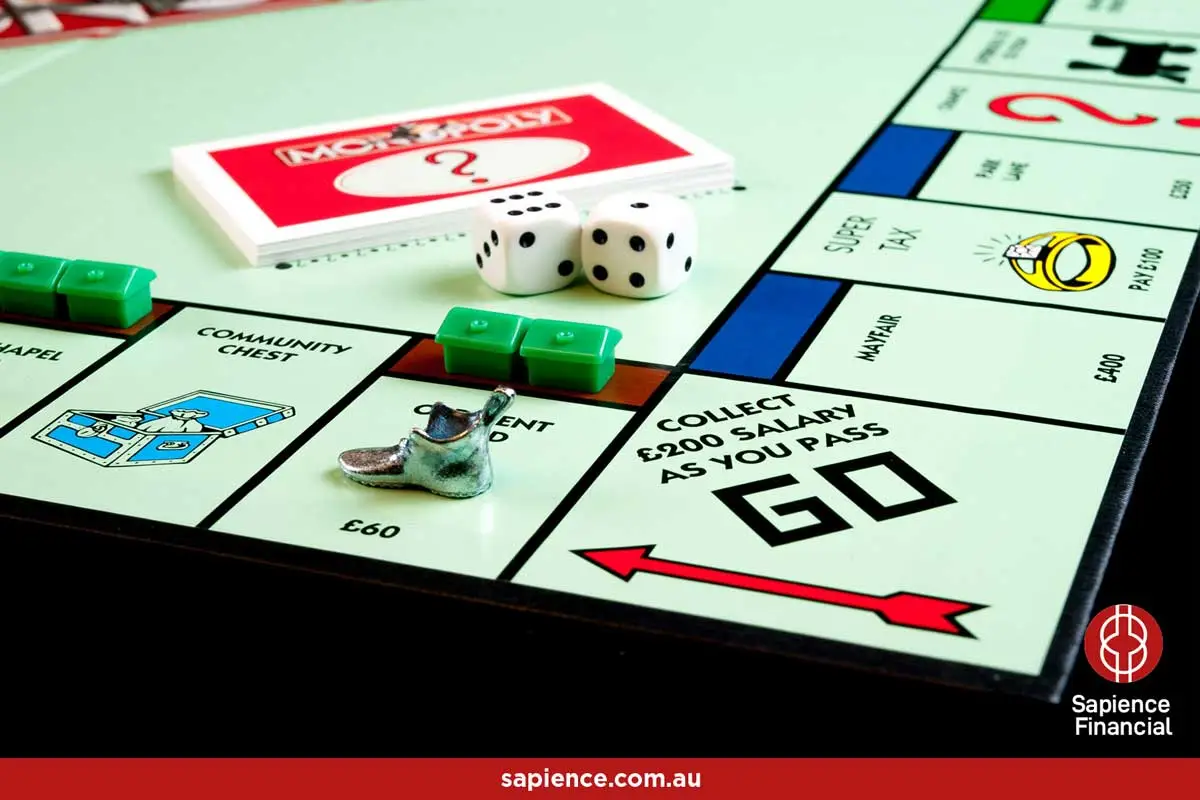 Passing GO on a Monopoly board game