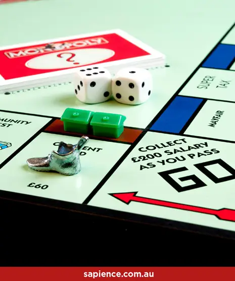 Passing GO on a Monopoly board game