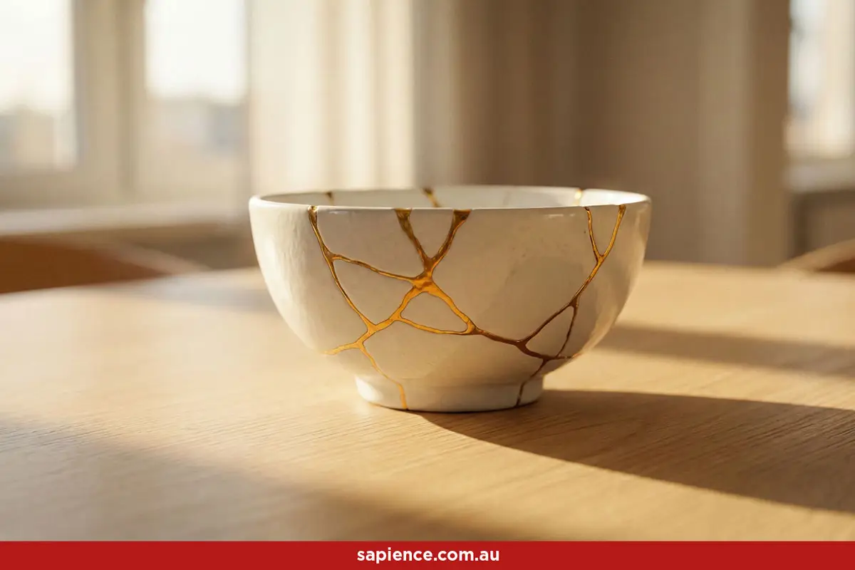 Japanese art of Kintsugi repairing the most precious of broken items with gold