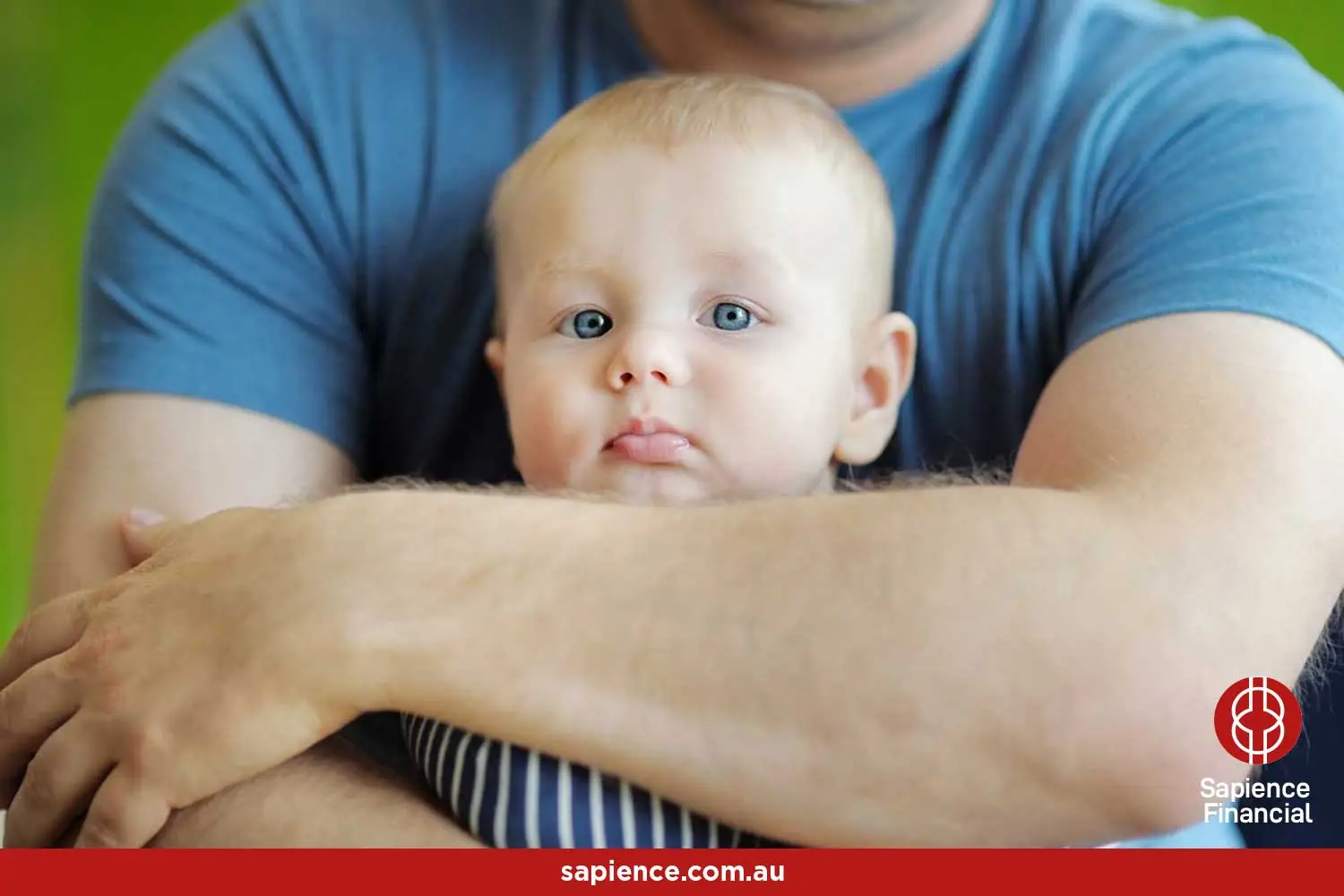 protective parent with happy young child